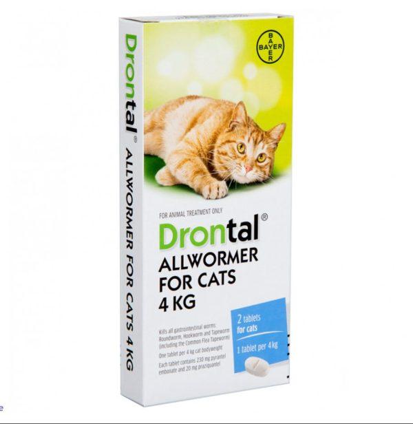 Bayer Drontal Cat Ellipsoid 4kg 2 tab