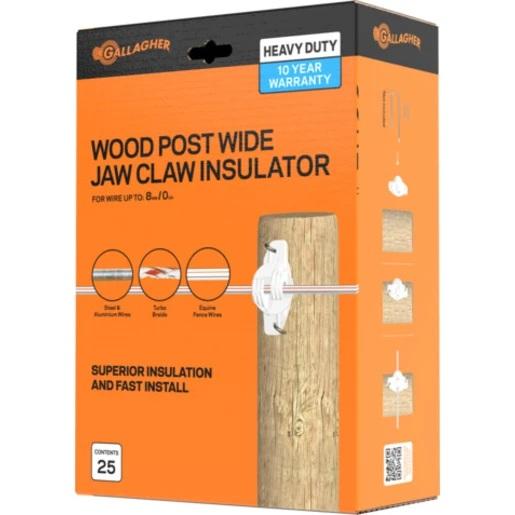 G67614 - Wood Post Wide Jaw Claw Insulator - Image 2