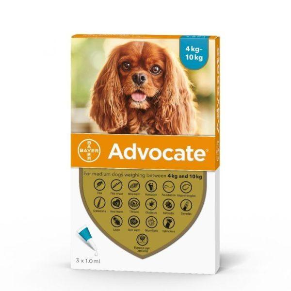 Bayer Advocate Dog 4-10kgs Medium 3's