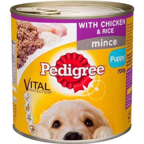 Pedigree Puppy Chicken & Rice Cans 12 x 700gm